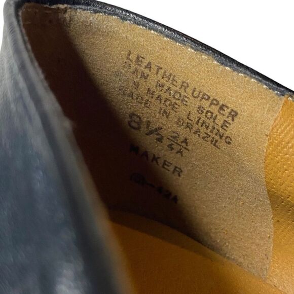 SELBY Moc Fit Wm’s Sz 8.5 Navy Blue Handcrafted Classic Leather Tassle Loafers - Picture 7 of 7